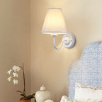 Modern Fabric Bell Shade Bend Arm 1-Light Wall Sconce Lamp Lumendat