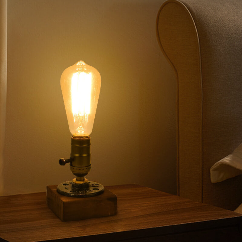 Vintage Industrial Iron Bulb 1-Light Table Lamp Lumendat