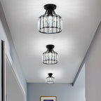 Modern Crystal Dome 1-light Semi-flush Mount Ceiling Light