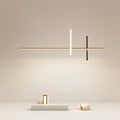 Modern Minimalist LED Linear Chandelier – Black & White, Adjustable Length modern luxury lighting fixture