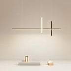 Modern Minimalist LED Linear Chandelier – Black & White, Adjustable Length modern luxury lighting fixture