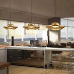 Industrial Vintage Iron Flying Saucer 1-light Pendant Light BulbSquare