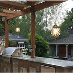 European Retro Spherical 1-light Outdoor Waterproof Pendant Light Lumendat