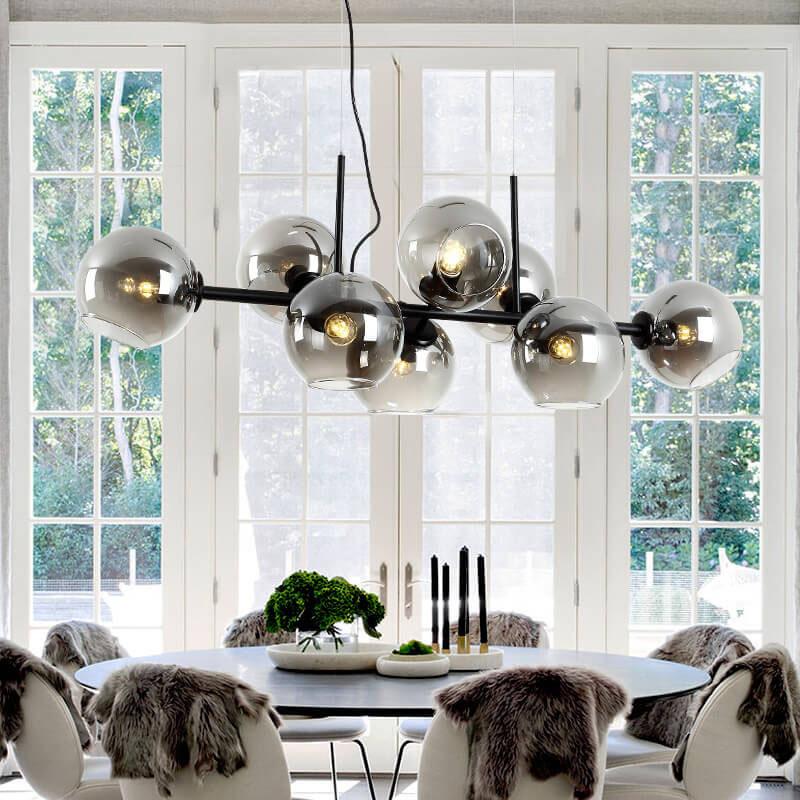 Modern Glass Magic Bean 8-light LED Chandelier BulbSquare