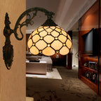 Tiffany European Half Round Glass 1-Light Wall Sconce Lamp