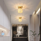 Modern Creative Crystal 1-light Semi-flush Mount Ceiling Light