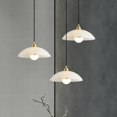 Nordic Spanish Marble Dome 1-light Pendant Light BulbSquare