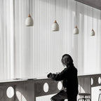 Minimalist Cement Dome 1-light Pendant Light BulbSquare
