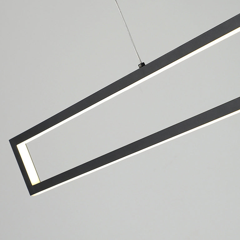 Modern Minimalist Long Frame LED Chandelier BulbSquare