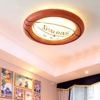 Creative Resin Basketball LED Flush Mount Ceiling Light BulbSquare