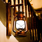 Vintage Horse Lantern Iron 1-Light Wall Sconce Lamp