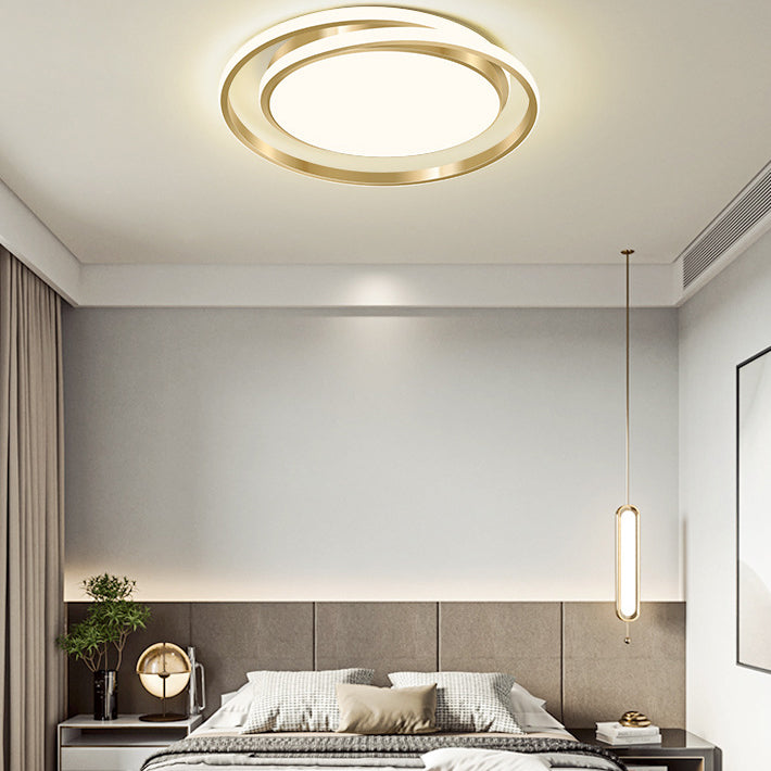 Modern Light Luxury Golden Circle LED Flush Mount Ceiling Light Lumendat