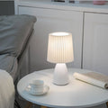 Nordic Vintage Pleated Shade Glass Base 1-Light Table Lamp Lumendat