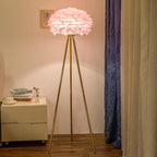 Modern Feather 1-Light Globe Standing Floor Lamp Lumendat