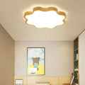 Nordic Flower Shape Wooden LED Flush Mount Ceiling Light Lumendat