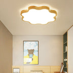 Nordic Flower Shape Wooden LED Flush Mount Ceiling Light Lumendat