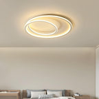Nordic Minimalist Double Circle LED Flush Mount Ceiling Light Lumendat