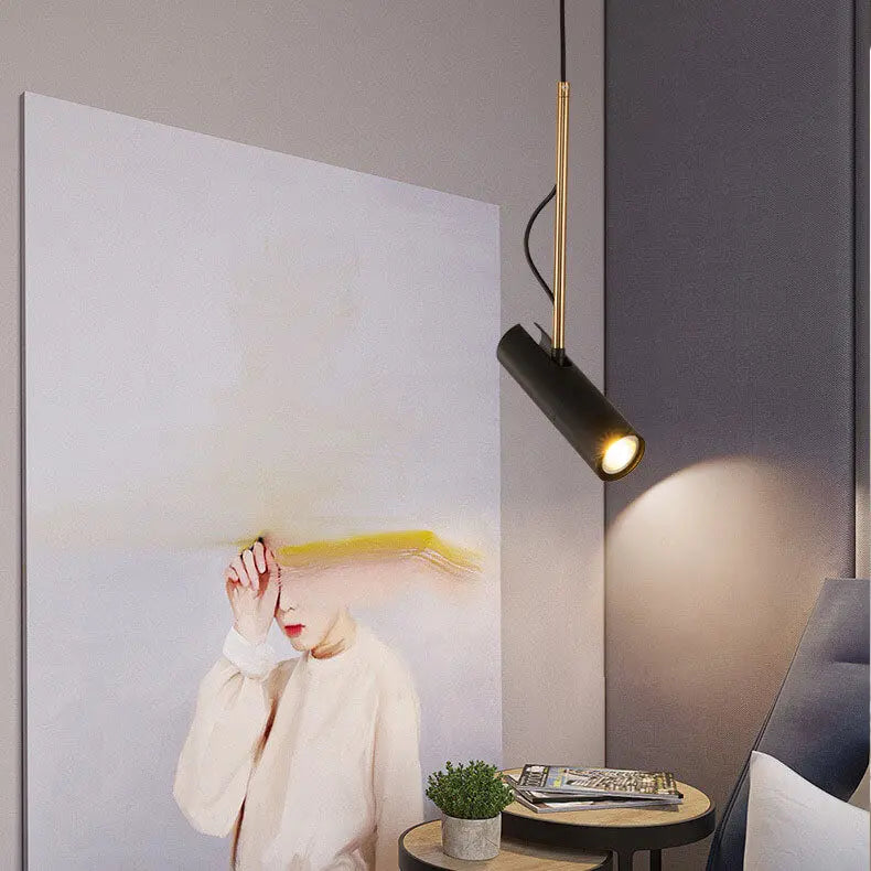 Modern Minimalist Gold 1-light LED Spotlight Pendant Light Lumendat