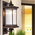 Retro Rectangular 1-Light Outdoor Waterproof Wall Sconce Lamp