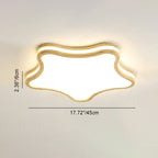 Lumendat Contemporary Nordic Kids Rubber Wood Glass Star Cloud Moon LED Flush Mount Ceiling Light For Bedroom Lumendat