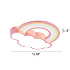 Childlike Cartoon Rainbow Cloud Design LED Flush Mount Light Lumendat