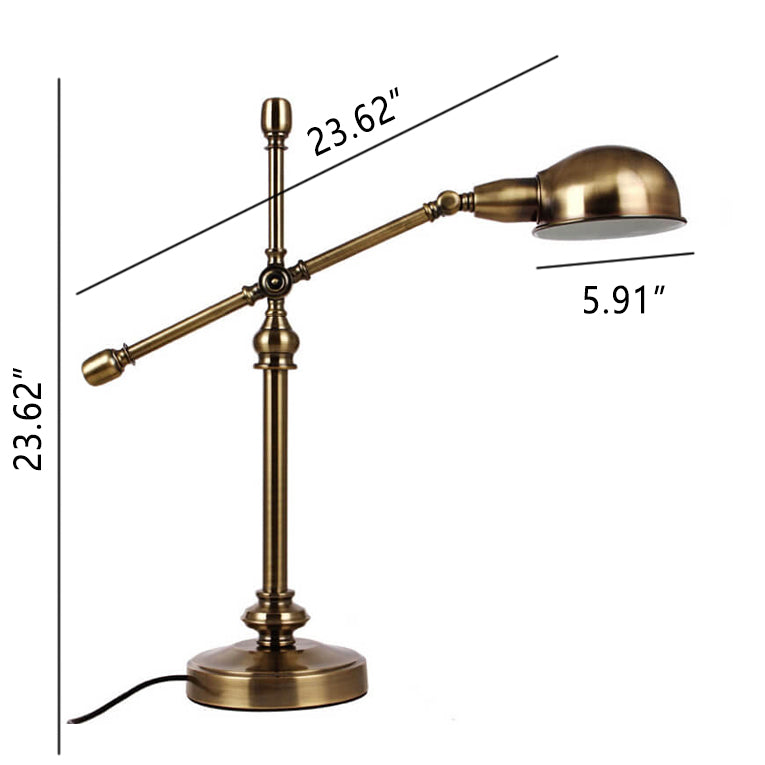 Simple Industrial Iron Eye Protection 1-Light Table Lamp Lumendat
