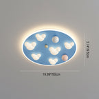 Lumendat Contemporary Creative Kids Iron Acrylic Round Irregular Shape Mouse Cloud LED Flush Mount Ceiling Light For Bedroom Lumendat