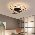 Minimalist Creative Circle Strip Aluminum Semi-flush Mount Ceiling Light