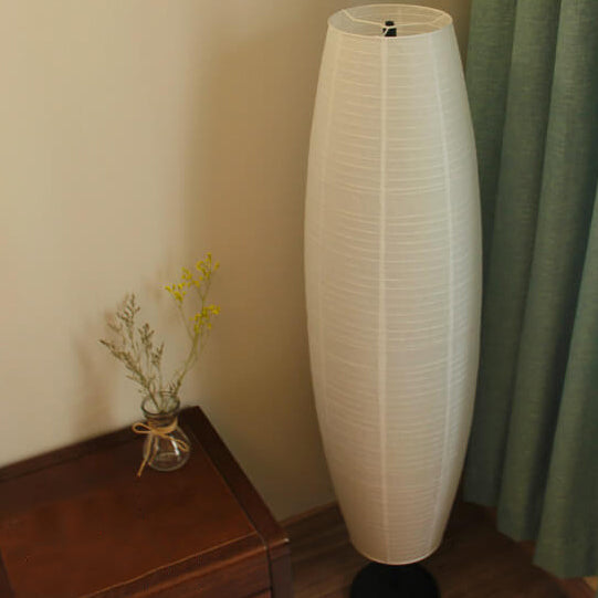 Nordic Minimalist Rice Paper Column 2-Light Standing Floor Lamp Lumendat