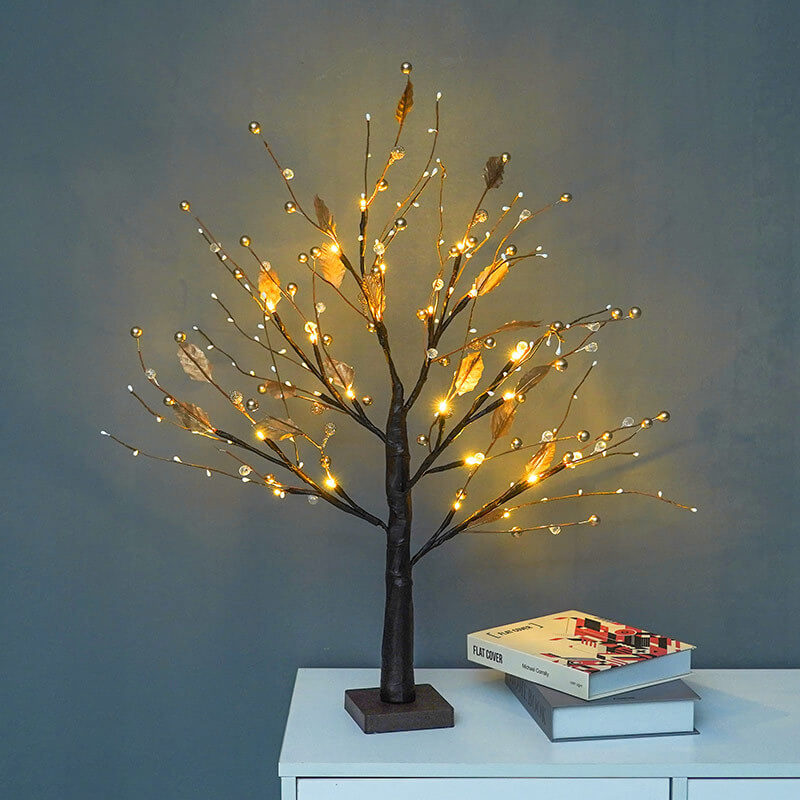 Red Fruits Pine Tree Light Small LED Battery Decoration Table Lamp Lumendat