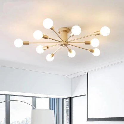 Modern Branches Metal 6/8/10-light Semi-flush Mount Ceiling Light