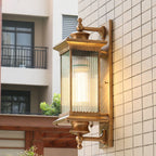 Retro Rectangular 1-Light Outdoor Waterproof Wall Sconce Lamp