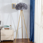 Modern Feather 1-Light Globe Standing Floor Lamp Lumendat