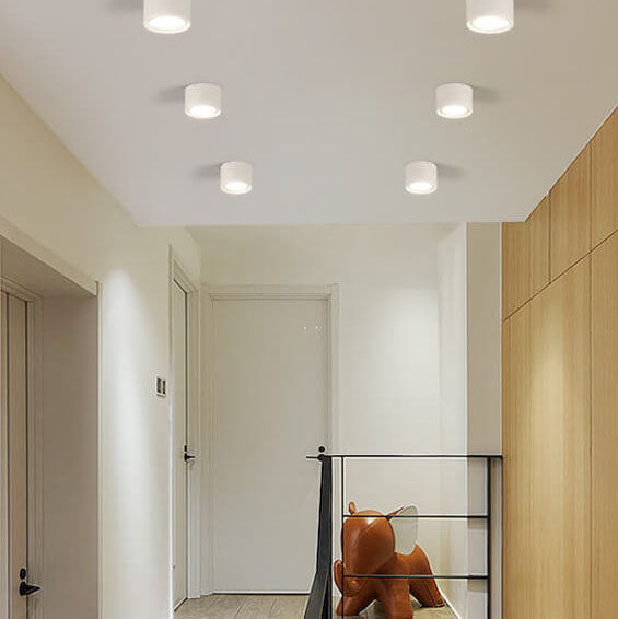 Nordic Cylinder Spotlight LED Flush Mount Ceiling Light BulbSquare
