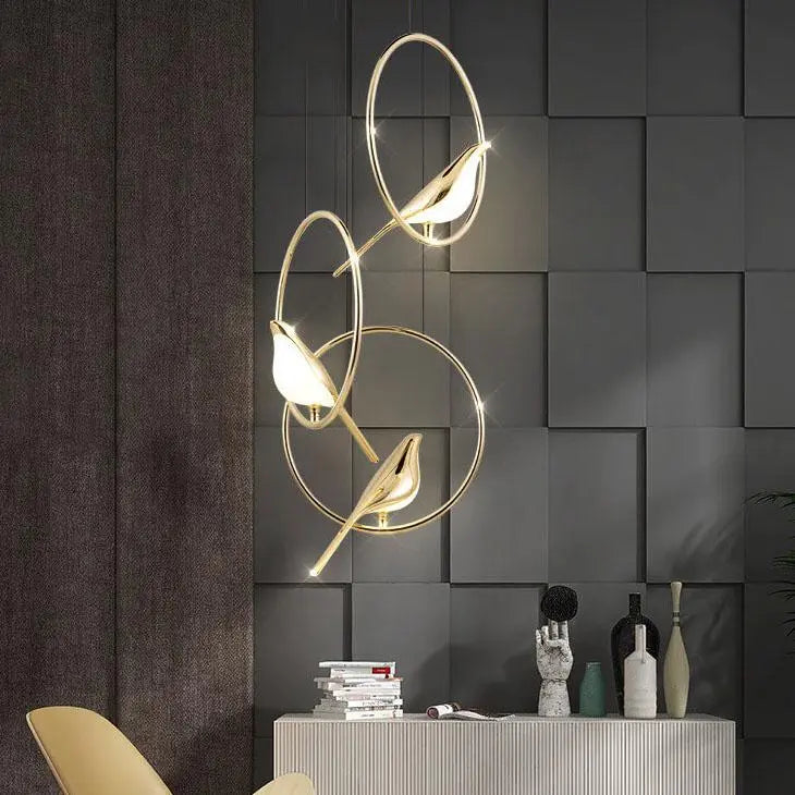 Nordic Creative Bird Shaped Acrylic LED 1/3/6 Light Chandelier Lumendat