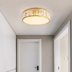 Modern Iron Crystal Round 3/4/5 Light Flush Mount Ceiling Light