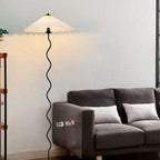 Vintage Fabric Pleated Shade 1-Light Standing Floor Lamp Lumendat