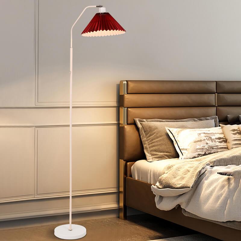 Minimalist Fabric Pleated Shade 1-Light Standing Floor Lamp Lumendat