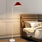 Minimalist Fabric Pleated Shade 1-Light Standing Floor Lamp Lumendat