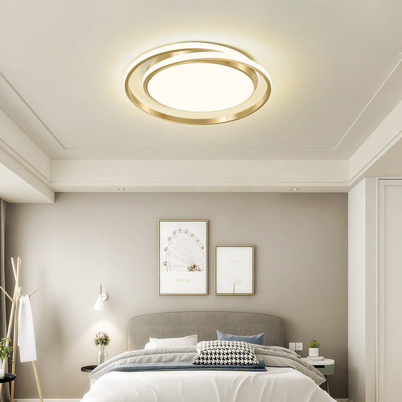 Modern Light Luxury Golden Circle LED Flush Mount Ceiling Light Lumendat