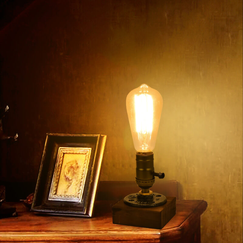 Vintage Industrial Iron Bulb 1-Light Table Lamp Lumendat