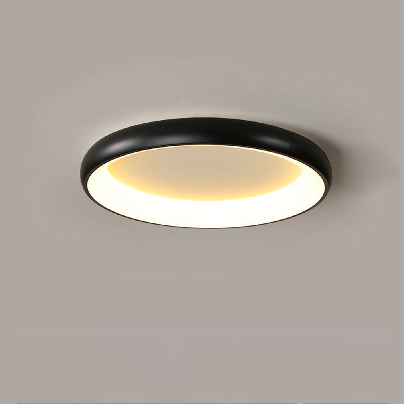 Modern Minimalist Round Aluminum Acrylic LED Flush Mount Ceiling Light Lumendat