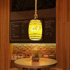 Vintage Wine Barrel Resin 1-light Pendant Light Lumendat