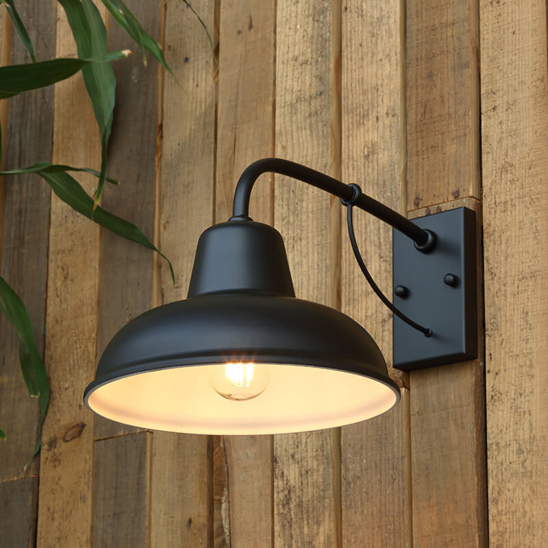 Vintage Iron Barn Waterproof Outdoor 1-Light Wall Sconce Lamp Lumendat