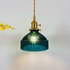Nordic Stained Glass Dome Brass 1-light Pendant Light Lumendat