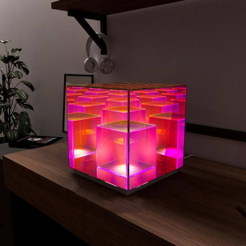 Nordic Creative Stereo Rubik's Cube LED Night Light Touch Switch Table Lamp Lumendat