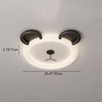 Lumendat Contemporary Creative Cartoon Panda PE Resin LED Kids Flush Mount Ceiling Light For Bedroom Lumendat