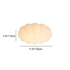 Contemporary Nordic Pe Shade Kid's Flowers LED Flush Mount Ceiling Light for Bedroom BulbSquare