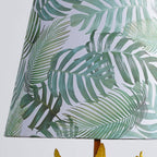 Nordic Leaf Fabric Resin Bird Design 1-Light Table Lamp Lumendat