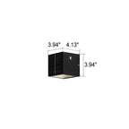 Modern Solar Black Rectangular Die-Cast Aluminum Solar LED Outdoor Wall Light Lumendat